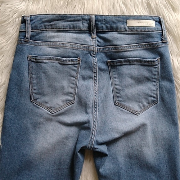 Cello Mid Rise Fringed Hem Crop Skinny Jeans - Picture 6 of 15